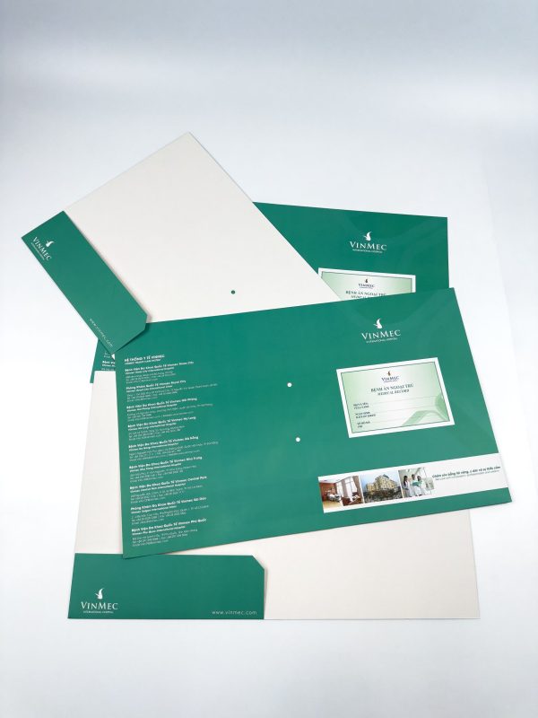 Folder Vinmec in tại Bản Việt ADS